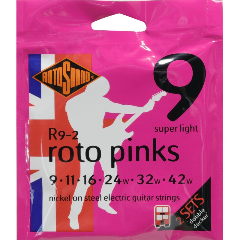Rotosound Roto Pinks Double Deckers Electric Guitar Strings 2-Pack - Image 1